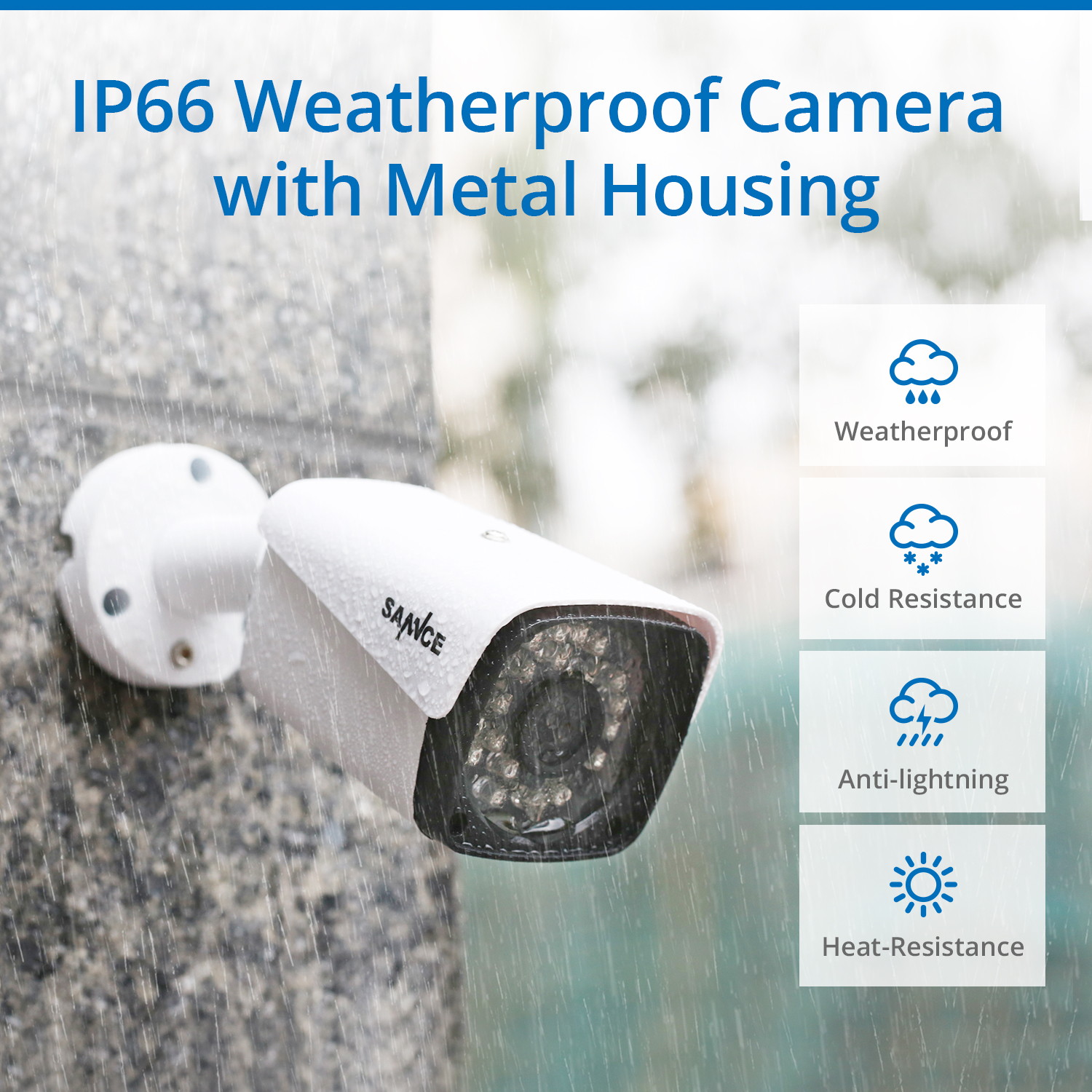 SANNCE 1TB Hard Drive 4CH 1080P PoE NVR HD Security Camera System with 4xHD 2.0 MP Weatherproof Bullet IP Cameras, Quick QR Code Smartphone Access, HDMI Output, USB Backup