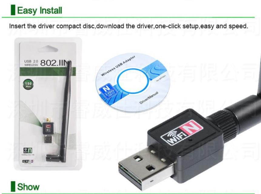 2PCS RTL8188 USB WiFi Wireless Adapter Mini Network 150Mbps Windows MAC Linux 802.11n