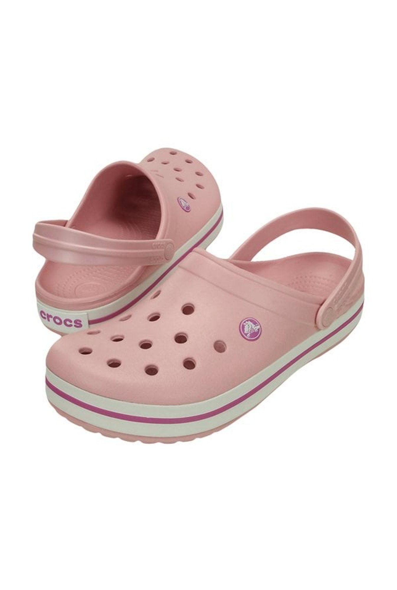 Crocs Unisex Crocband Pearl Pink & White Clogs