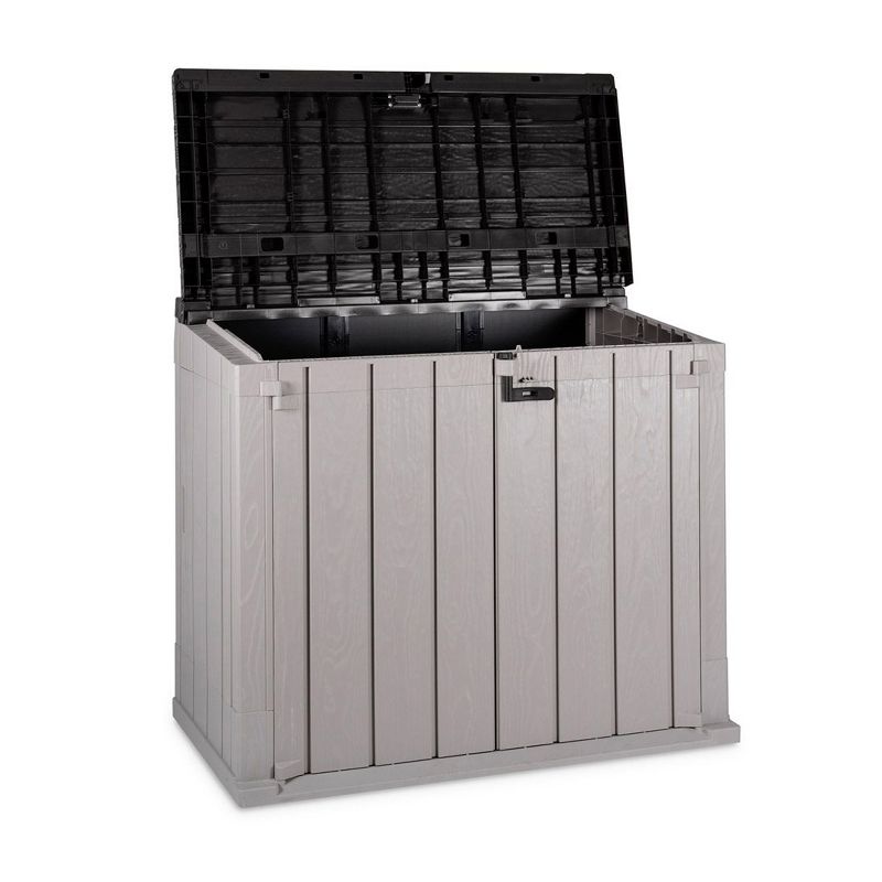 Toomax 76 Cu. Ft. Heavy Duty Weather Resistant Lockable Outdoor Garden Plastic Vertical Storage Shed Cabinet