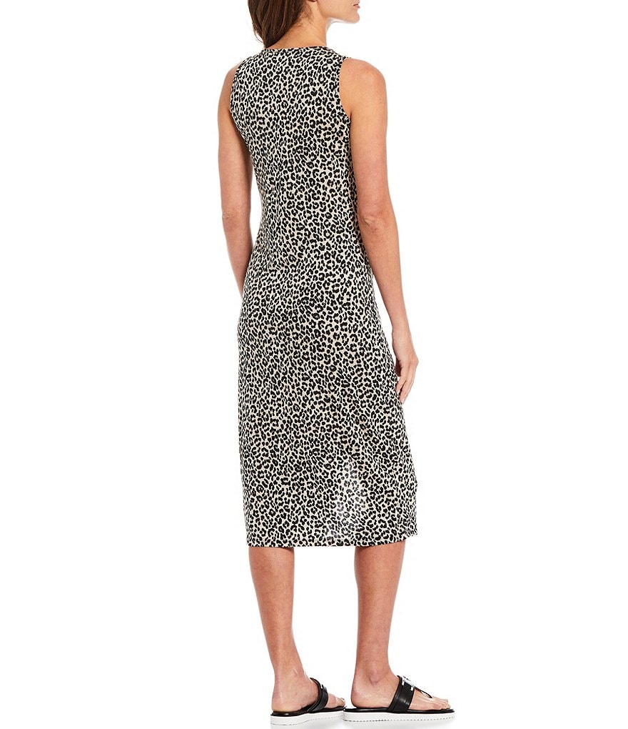 Eliza J Mock Halter High Neck Tiered Midi Dress