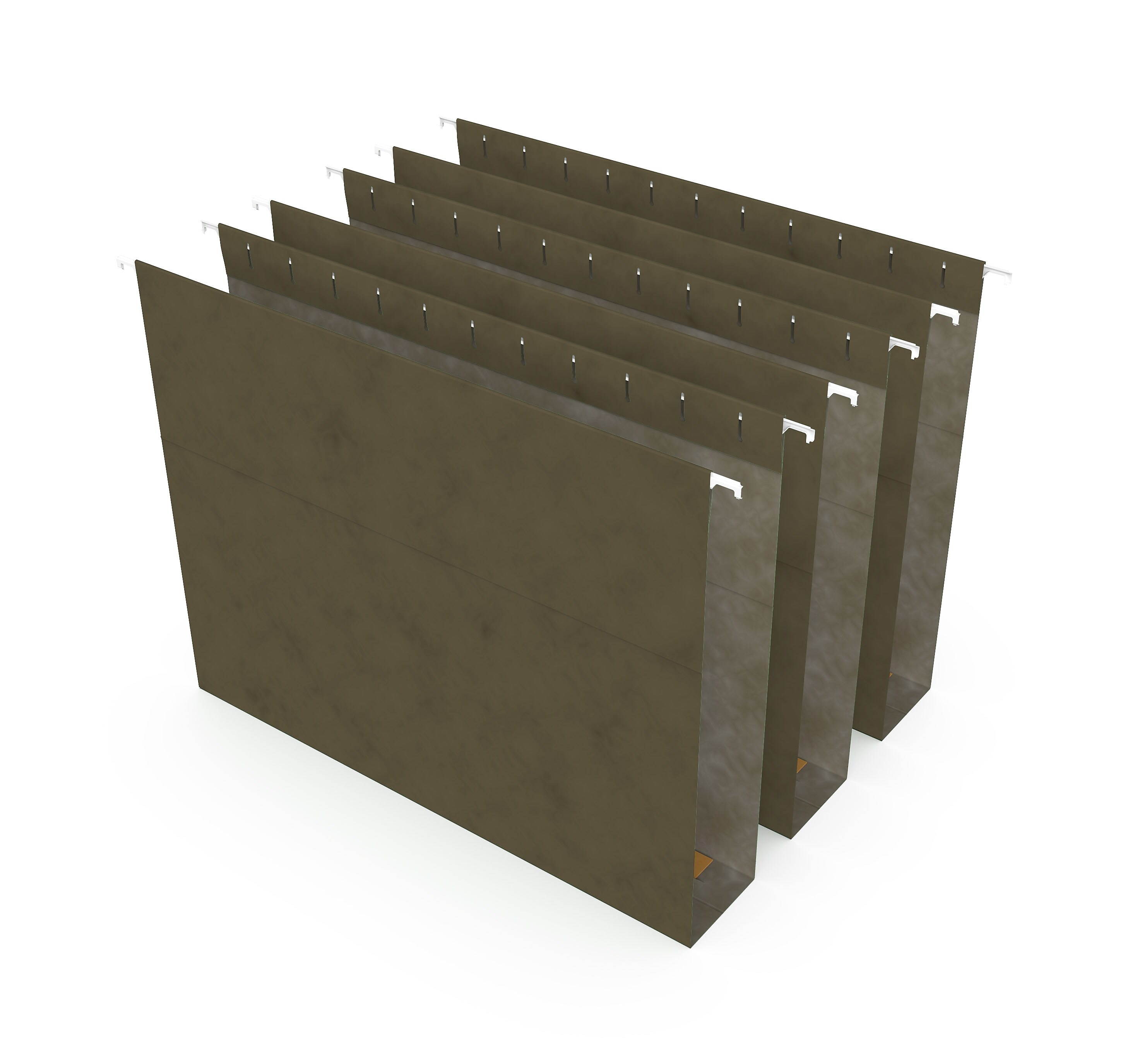 MyOfficeInnovations Hanging File Folders 2" Expansion Letter Size Standard Green