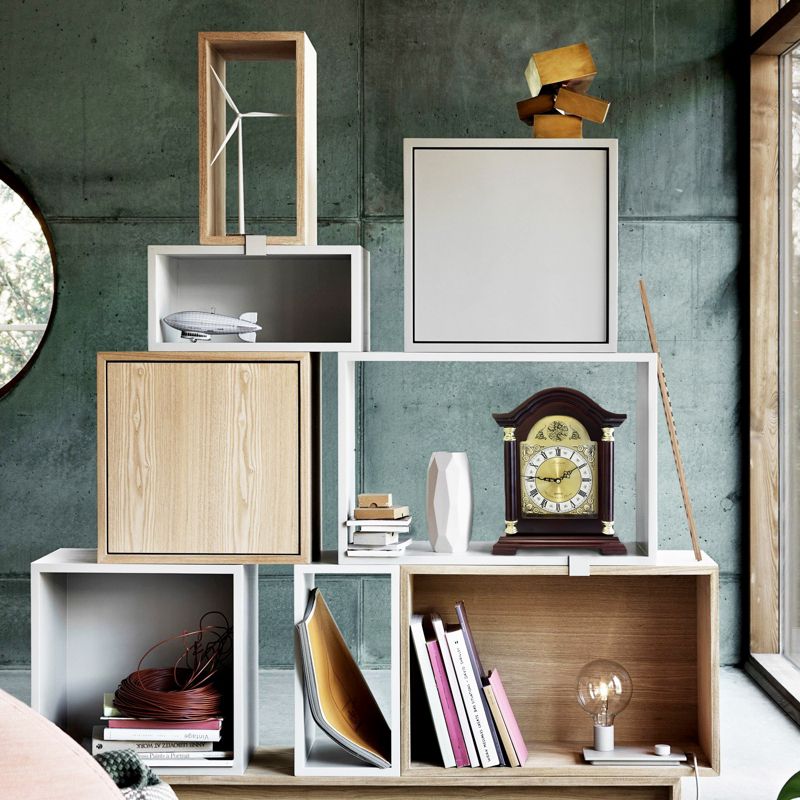 Bedford Clock Collection Redwood Mantel Clock with Chimes