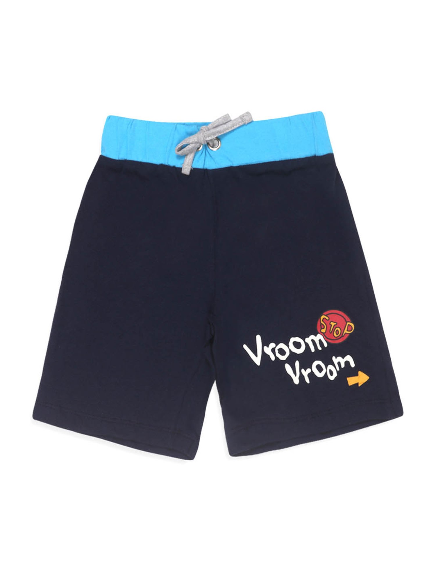 Lazy Shark Kids Navy & Blue Printed  T-Shirt with  Shorts