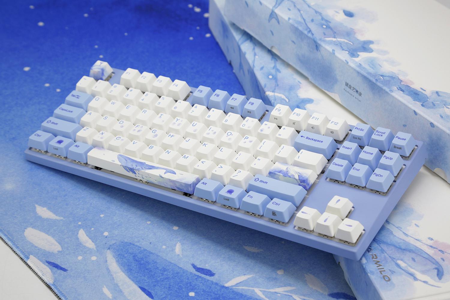 2, 60% Wired/Wireless Mechanical Keyboard (Kailh Box Brown Switch/White Case) - Full Keys Programmable - True RGB Backlit - Tap Arrow Keys - Double Shot PBT Keycaps - NKRO - 1900mAh Battery