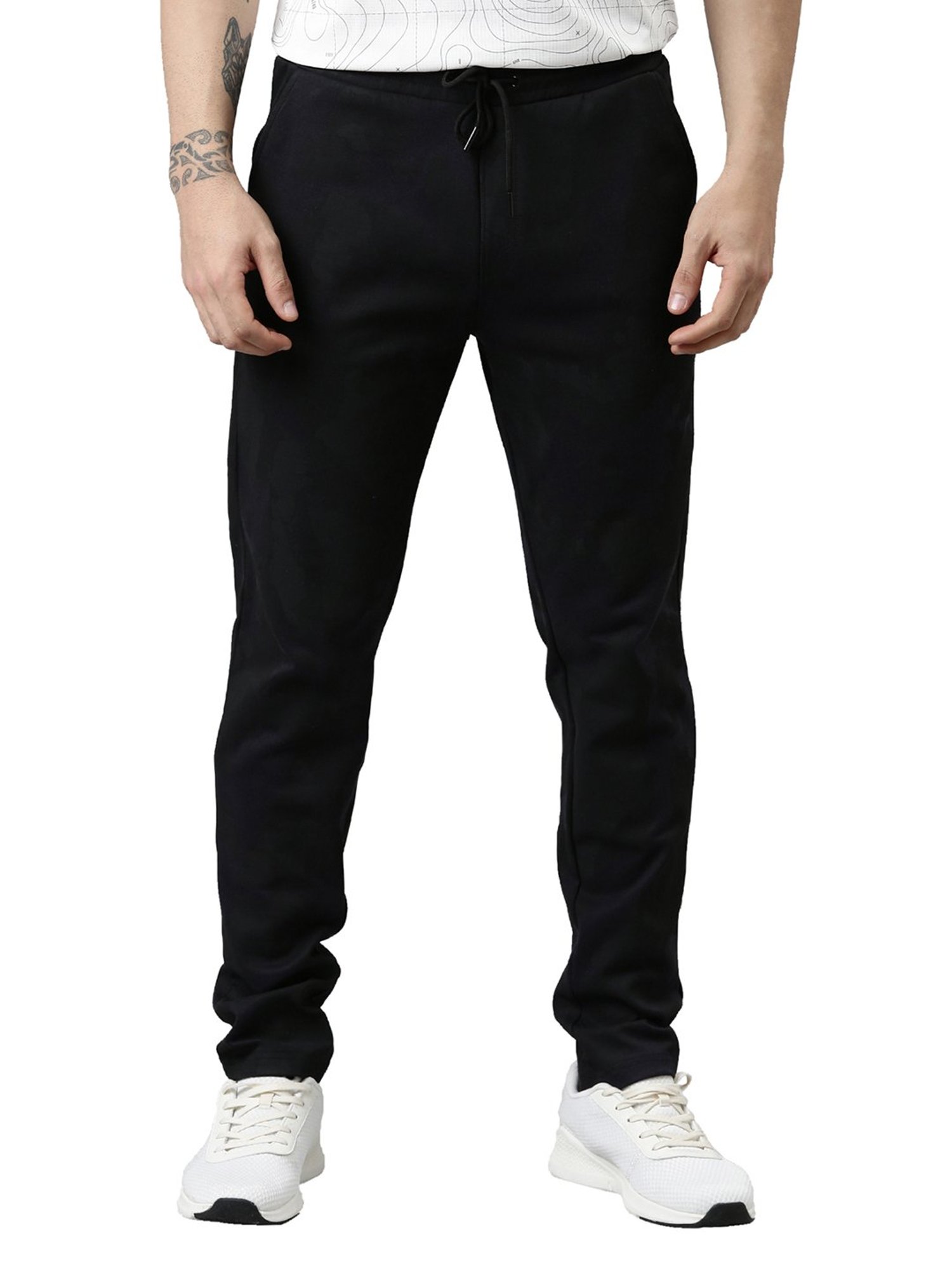Proline Black Regular Fit Trackpants