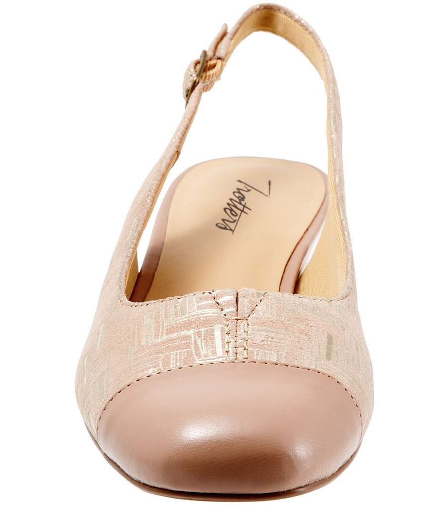 Trotters Dea Woven Print Slingback Pumps