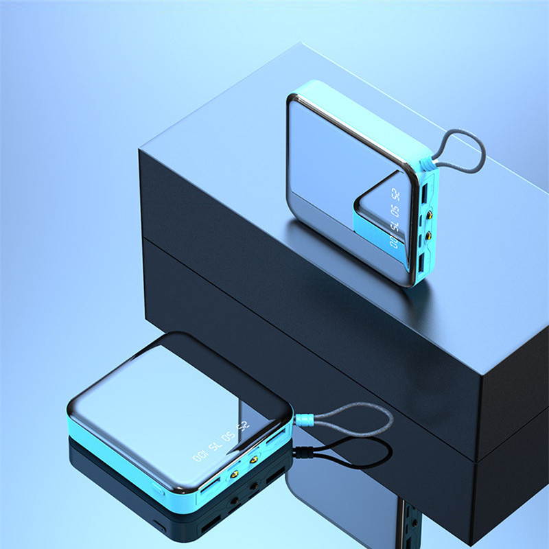 6000 Mah Mobile Power Battery Pack Mobile Power Bank With Dual USB and LED Lighting Mini Power Bank