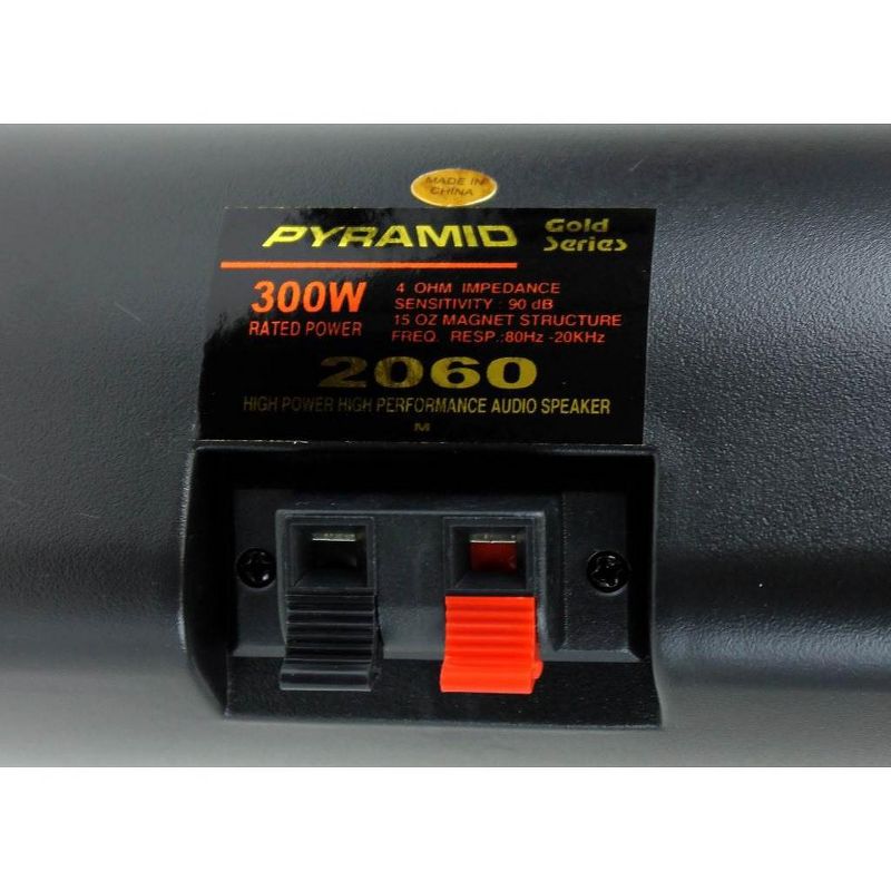 Pyramid 2060 300W 3-Way Car Audio Mini Box Speakers Indoor Stereo System (Pair)