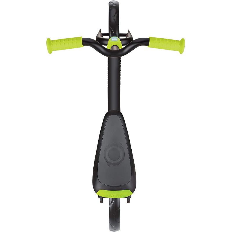 Globber GO BIKE Adjustable Balance Training Bicycle for Toddlers with No Pedals and Comfort Grips, Black and Green