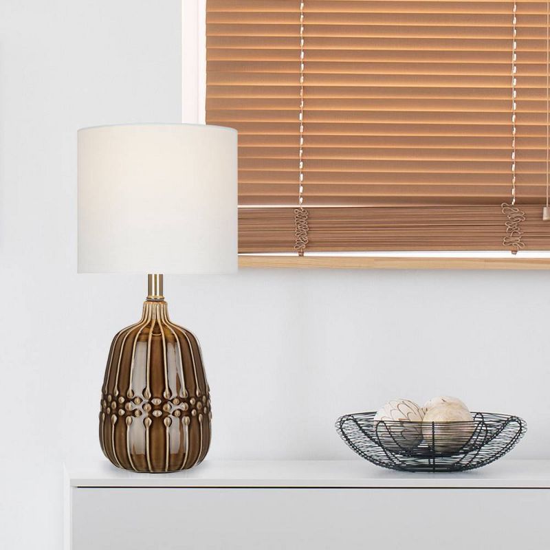 19" Ceramic Accent Lamp Bronze  - Cresswell Lighting