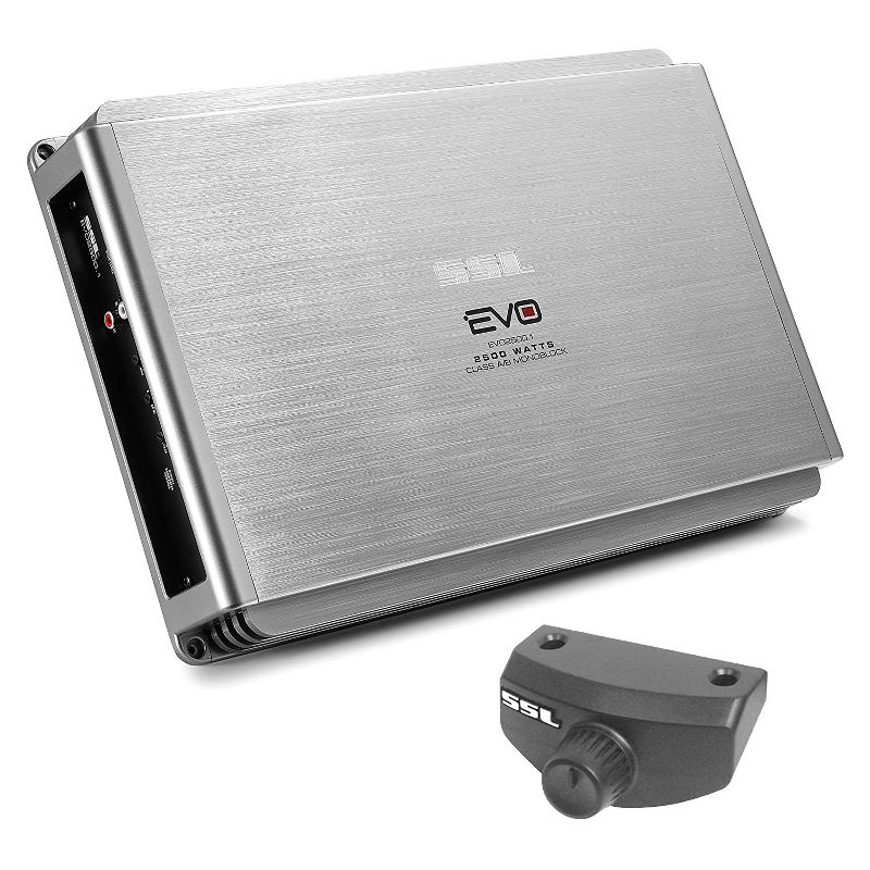 Sound Storm Laboratories EVO2500.1 Class A/B 2500 Watt 2 Ohm Stable Monoblock Car Audio Amplifier with Remote Subwoofer Control and MOSFET Power