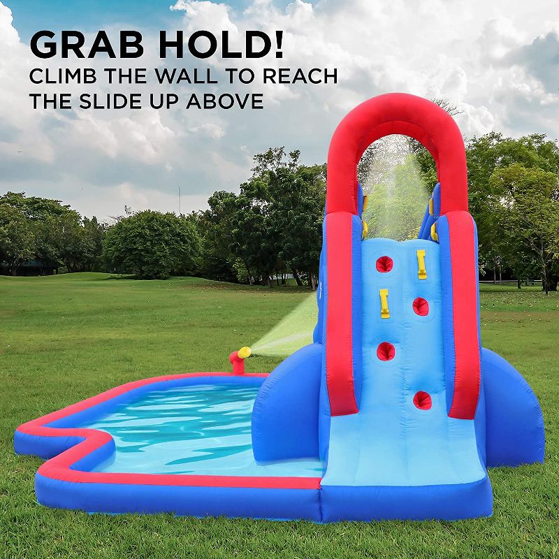 HearthSong Strike Zone 18'L Bowling Water Slide with Two Speed Boards for Outdoor Active Play