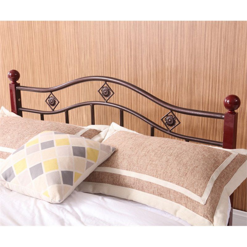 Complete Bronze Metal Bed in Queen Size - Hodedah
