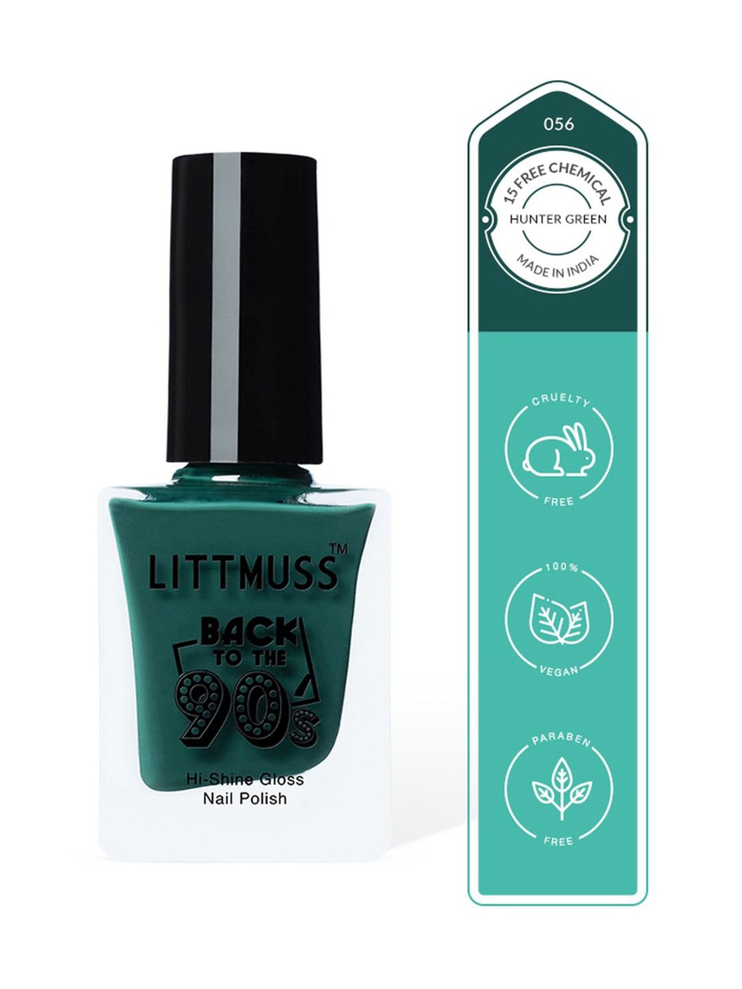 Littmuss Back To The 90's Hi Shine Gloss Nail Polish Hunter Green 056 - 9.5 ml