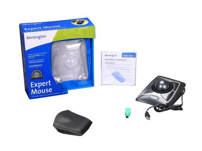 New Kensington Expert Trackball Mouse, Diamond Eye Optical tracking, Award-winning Scroll Ring, Large ball for maximum precision and control, Wired USB Connection with TrackballWorks Customization