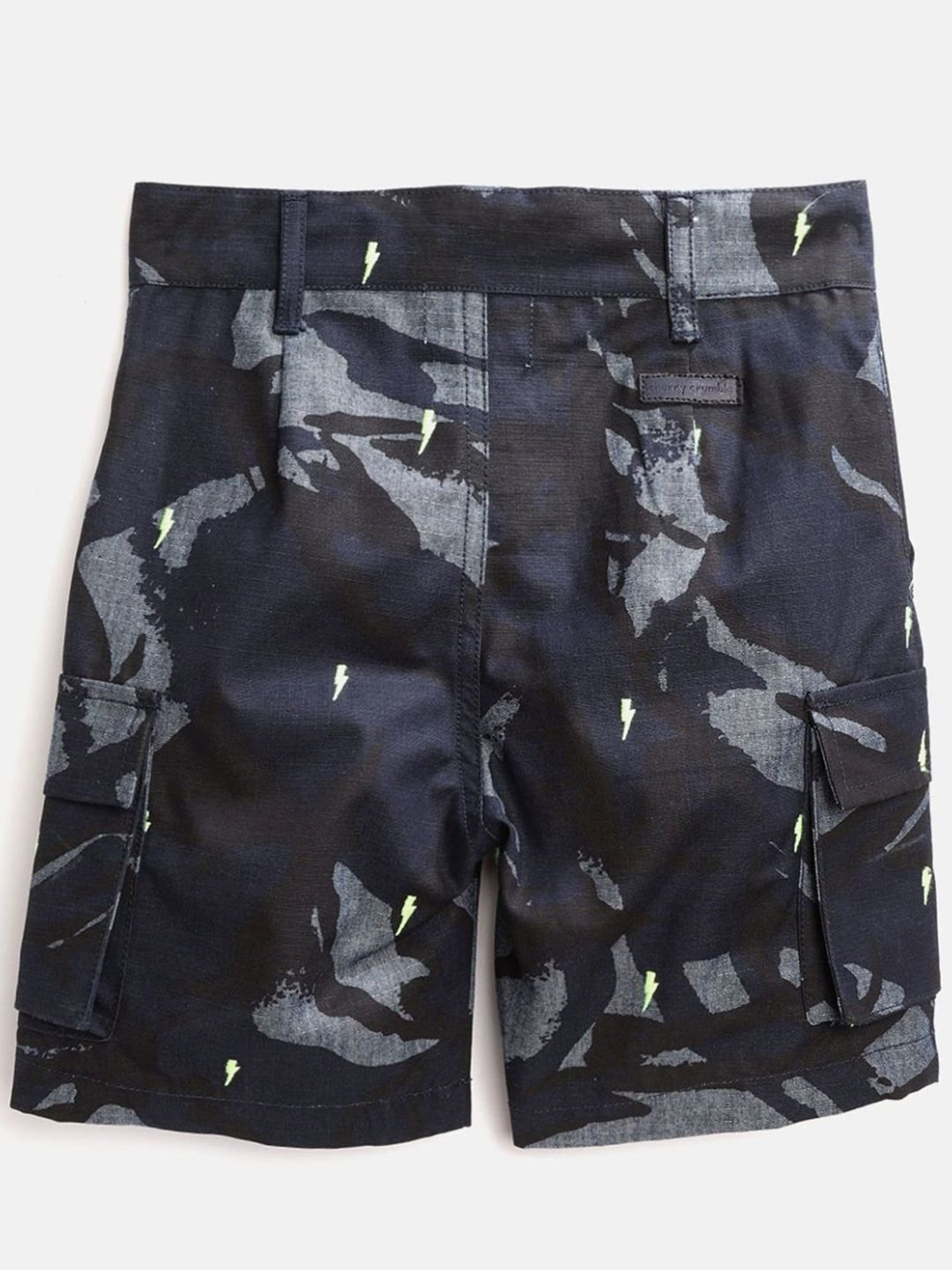 Cherry Crumble By Nitt Hyman Kids Navy Camouflage  Short