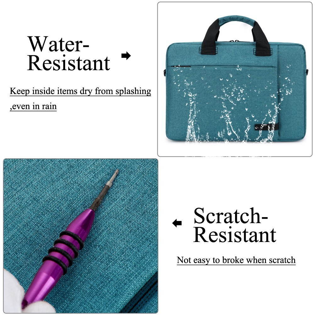 BRINCH Laptop Bag 13.3 Inch, Stylish Fabric Laptop Messenger Shoulder Bag Case Briefcase for 13 - 13.3 Inch Laptop / Notebook / MacBook / Ultrabook / Chromebook Computers (Black)