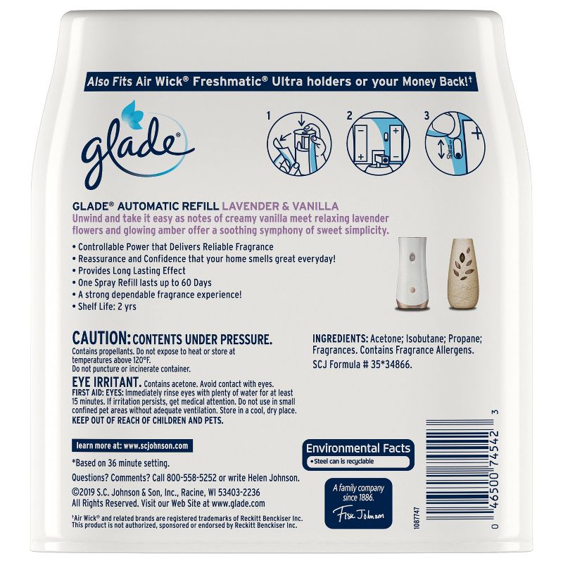 Glade Air Freshener - Lavender Vanilla - 2pk/12.4oz