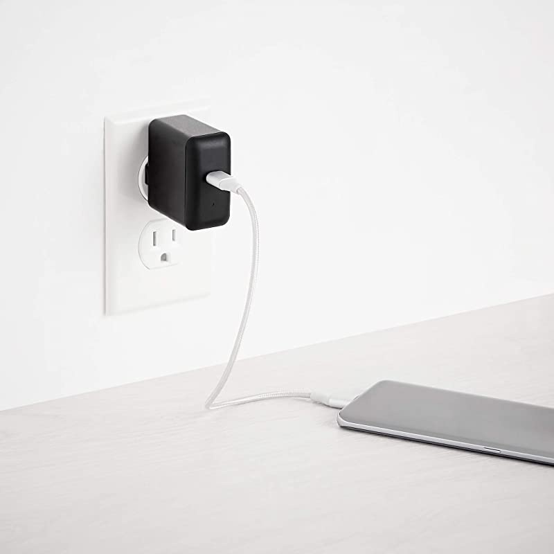 Basics 30W One-Port USB-C 3.0 Wall Charger for Laptops, Tablets and Phones - Black