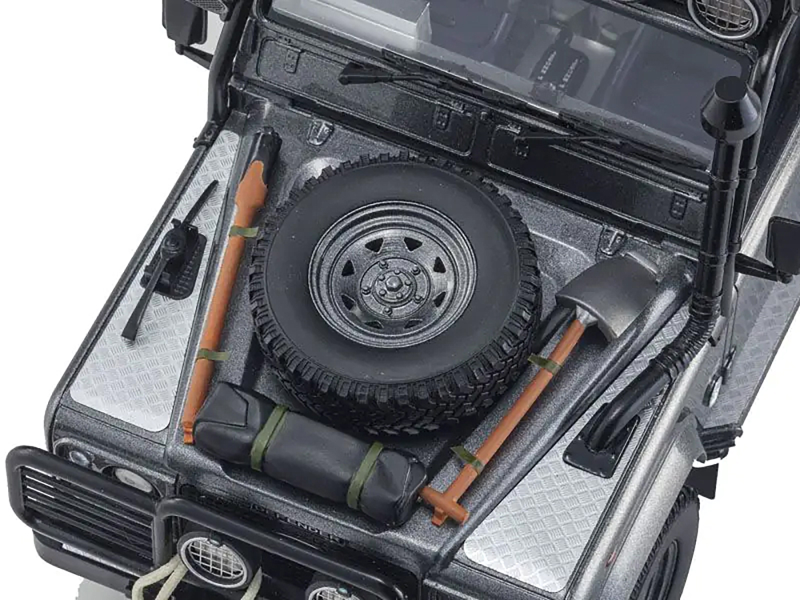 1985 Land Rover Defender 110 County Station Wagon Russet Brown with White Top Limited Edition to 1800 pieces Worldwide 1/64 Diecast Model Car by Mini GT