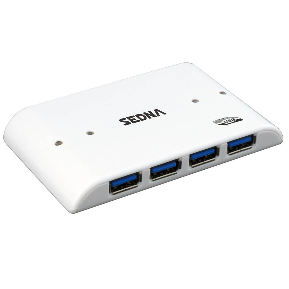 SEDNA - USB 3.0 4 Port Hub, Low Cost Portable Slim Design, Black ( SE-USB3-HUB-314-BK)