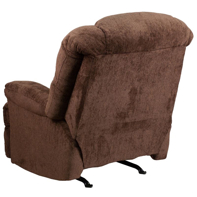 Emma and Oliver Contemporary Hillel Chocolate Chenille Rocker Recliner