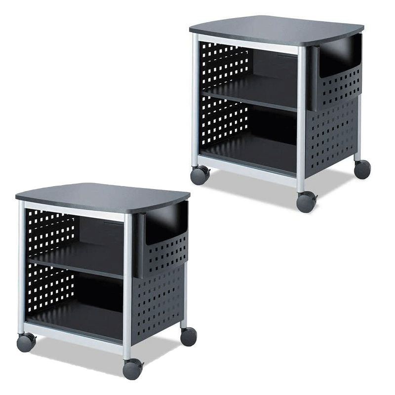 Homz 4-Drawer Medium Rolling Storage Cart - Black with Smoke Drawers