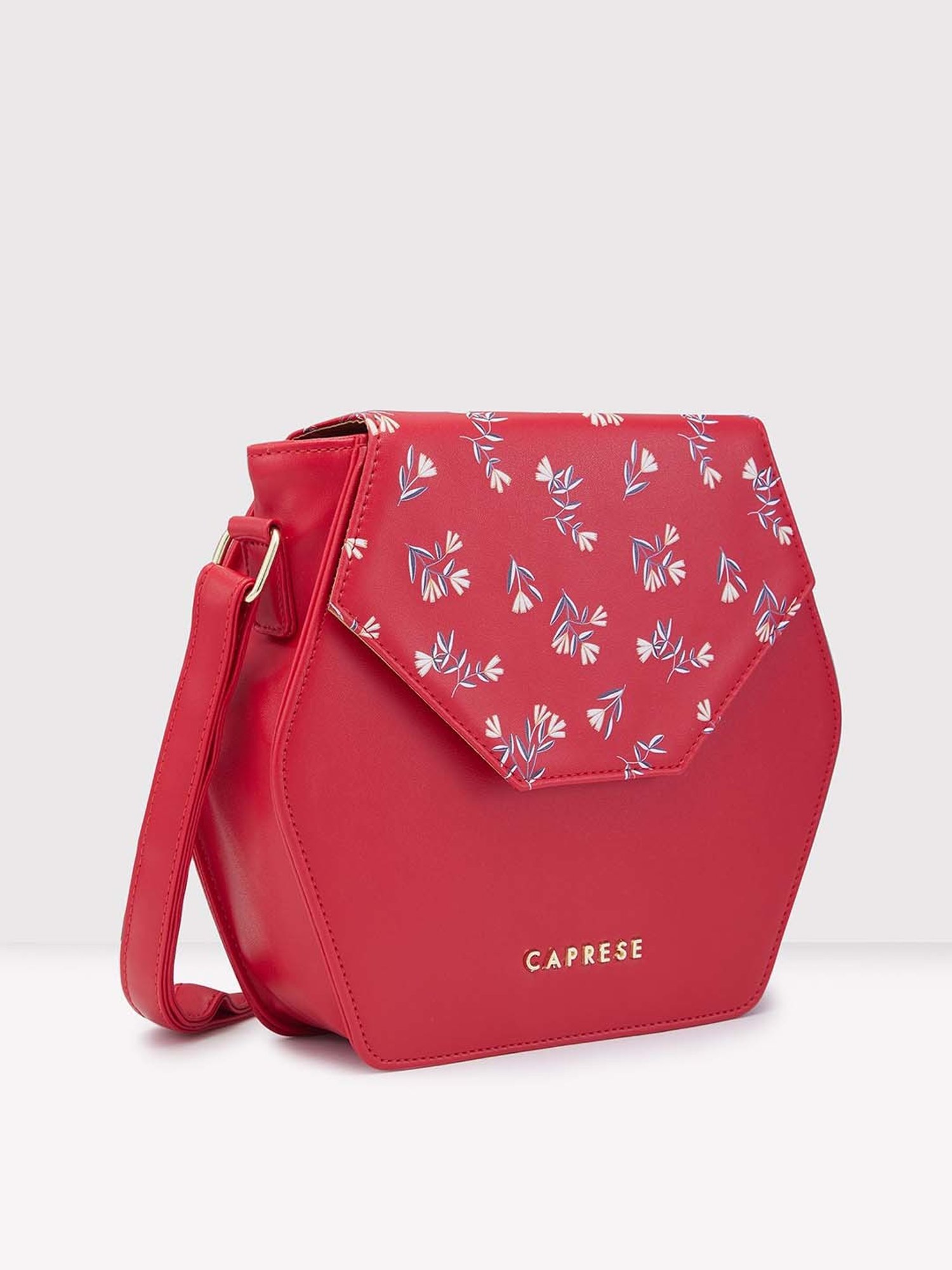 Caprese MERIDA Red Floral Medium Sling Handbag