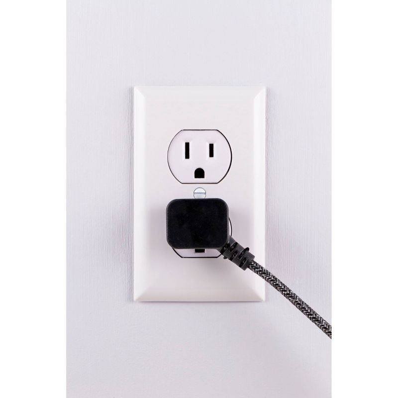 Cordinate 15' 3 Outlet Polarized Extension Cord Dark Gray