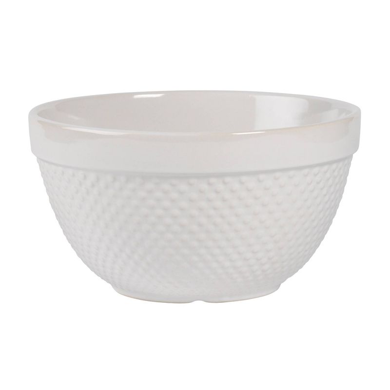 4pc Stoneware Hobnail Nesting Mixing Bowl Set - Tabletops Gallery
