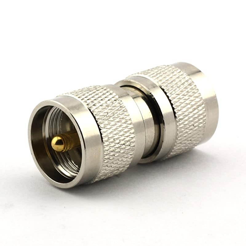 2PCS UHF Male to UHF Male PL259 PL259 Connector RF Coax Coaxial Adapter