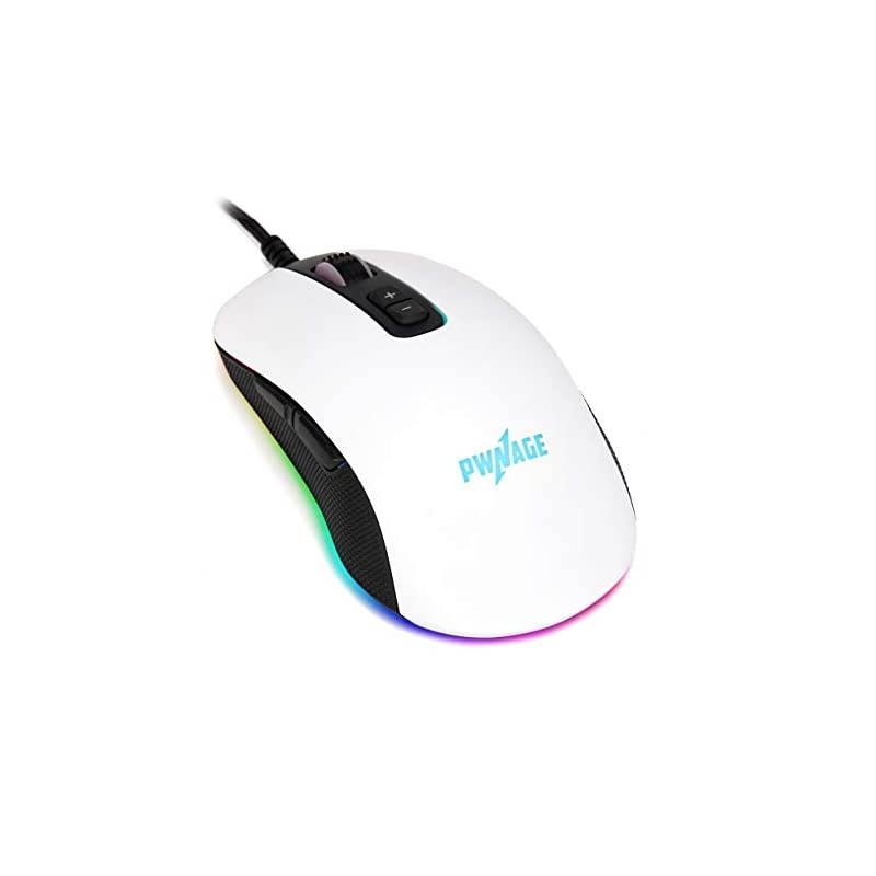 FPS Gaming Mouse - Altier Pro White Edition - 3360 Optical Sensor - Wired RGB - 24,000 DPI - Perfect Lift Off Distance Tracking Response