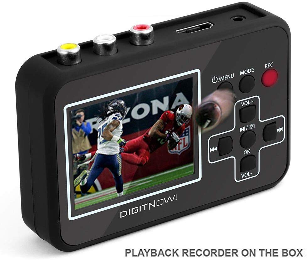 DIGITNOW Video Converter Video to Digital Converter,VHS to Digital Converter to Capture Video from VCR's,VHS Tapes,Hi8,Camcorder, DVD,TV Box and Gaming Systems