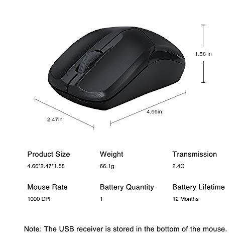 Rapoo X1800PRO Wireless Keyboard and Mouse Combo, Full-Size Keyboard with Number Pad and Mouse Included, 2.4GHz Dropout-Free Connection, Long Battery Life