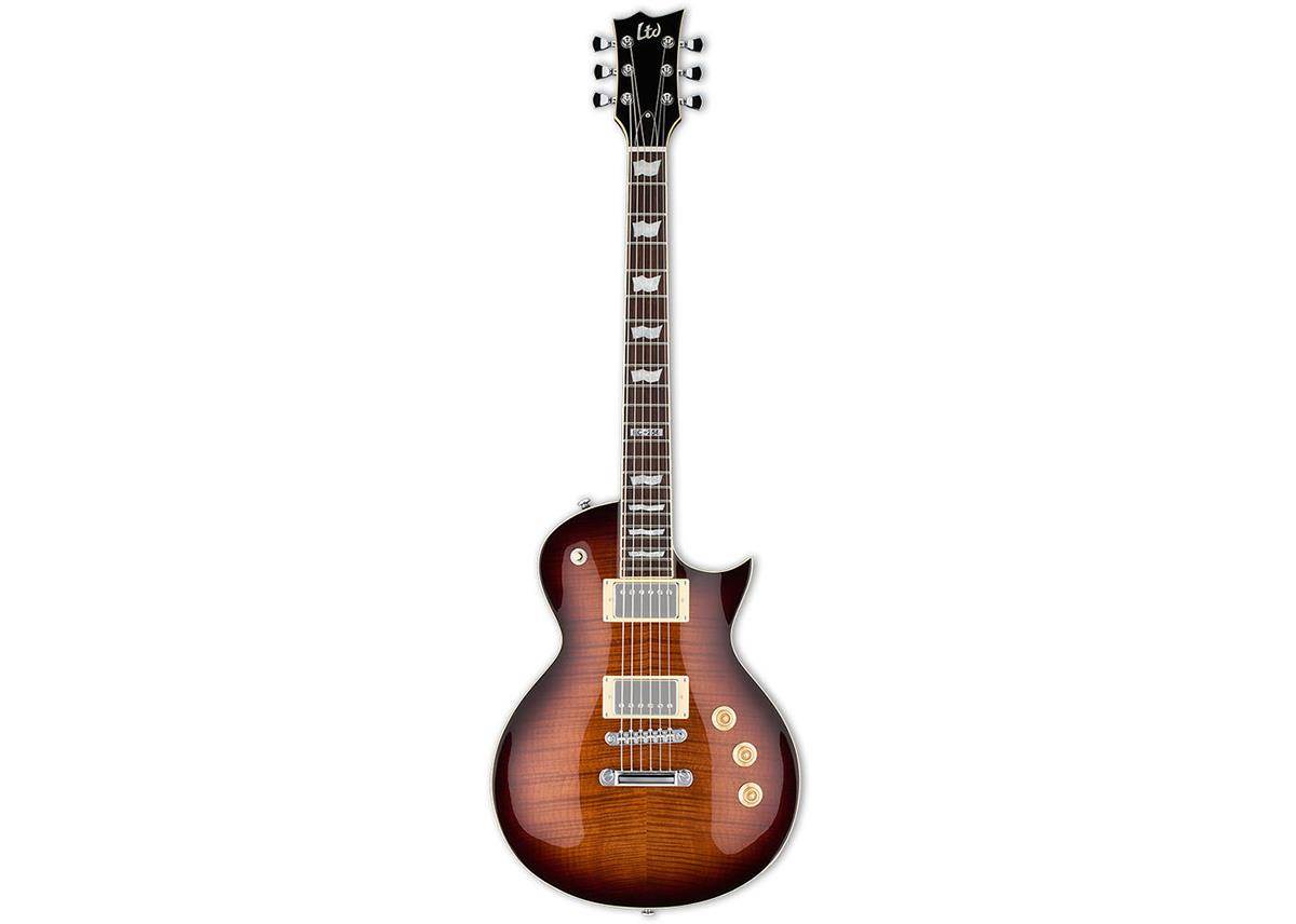 ESP LTD EC-256FM Electric Guitar (Dark Brown Sunburst)