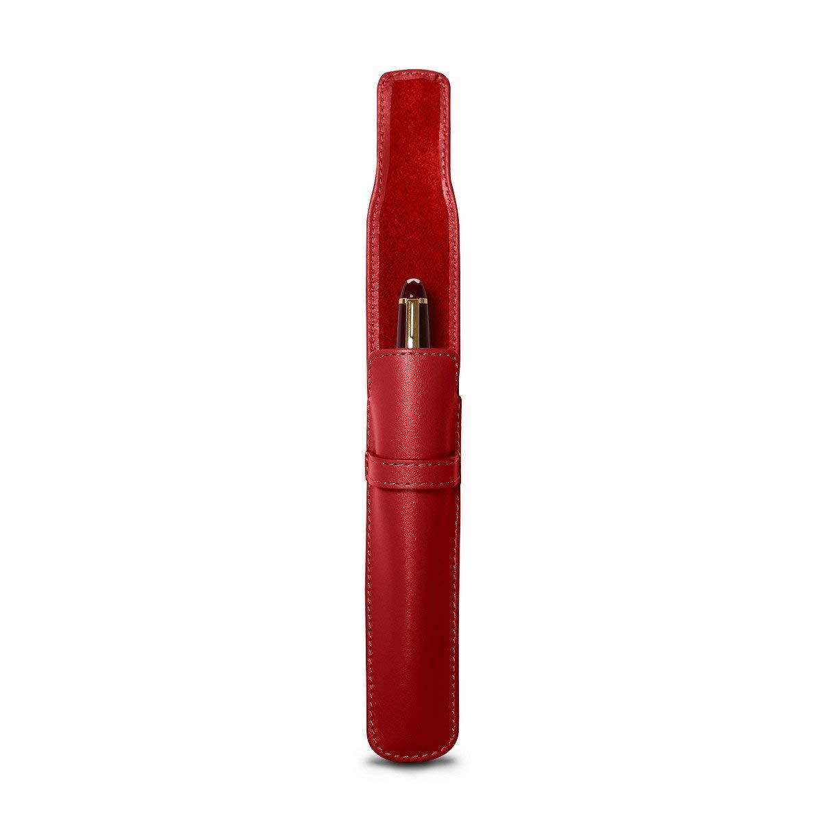 Lucrin - Pen holder - Red - Smooth Leather