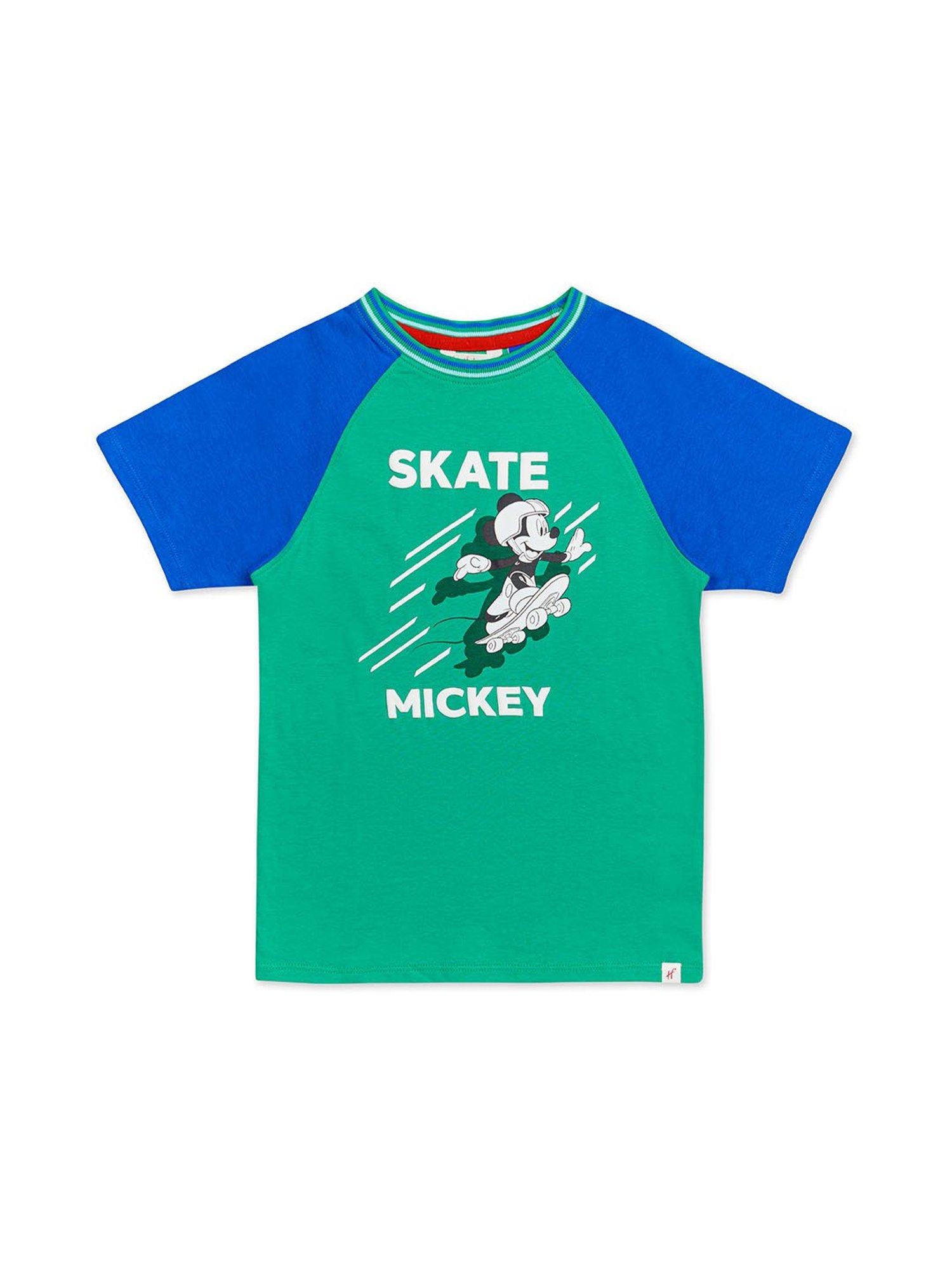 H by Hamleys Kids Green & Blue Printed T-Shirt