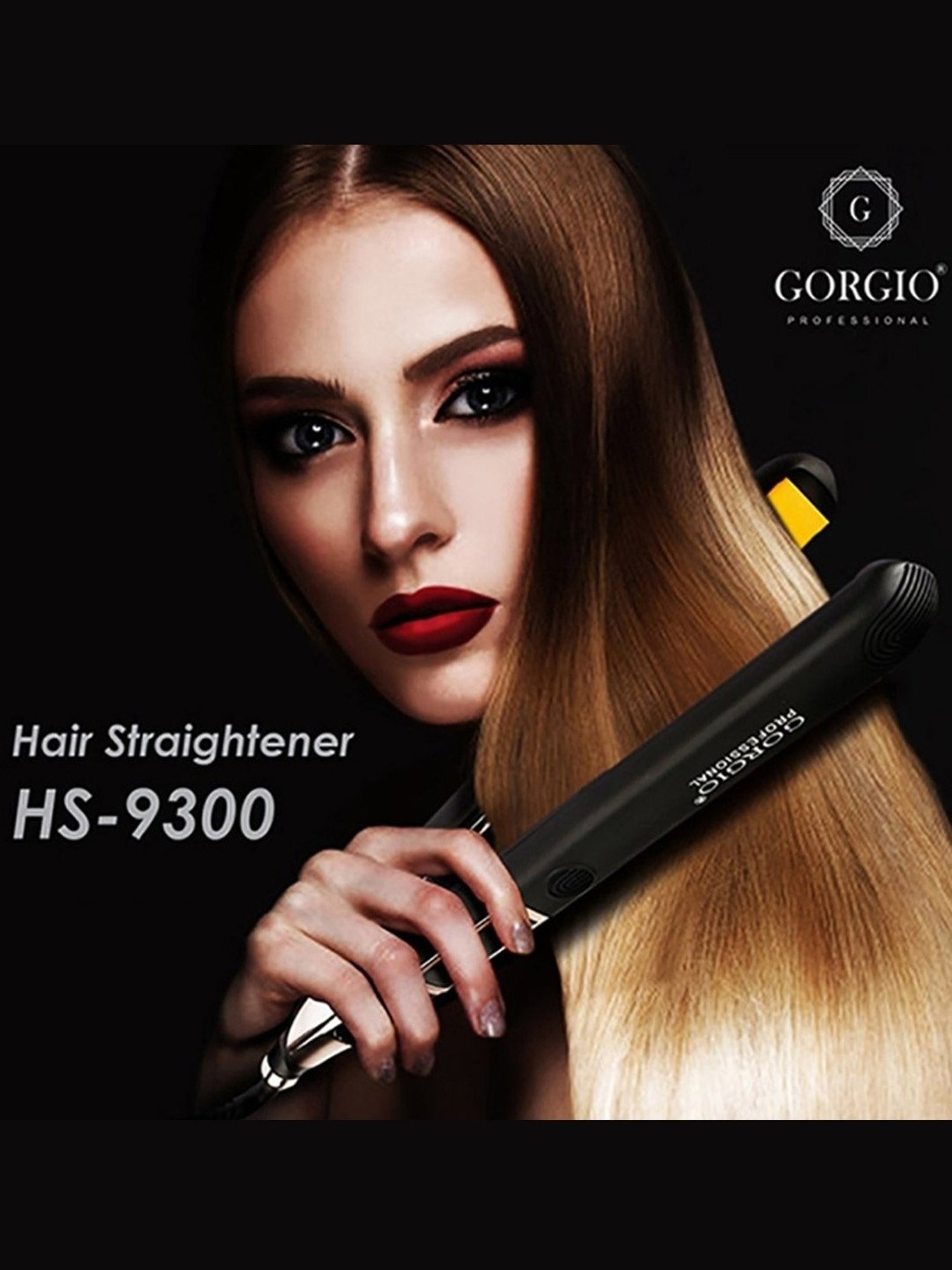 Gorgio Professional HS9300 Hair Straightener (Black)