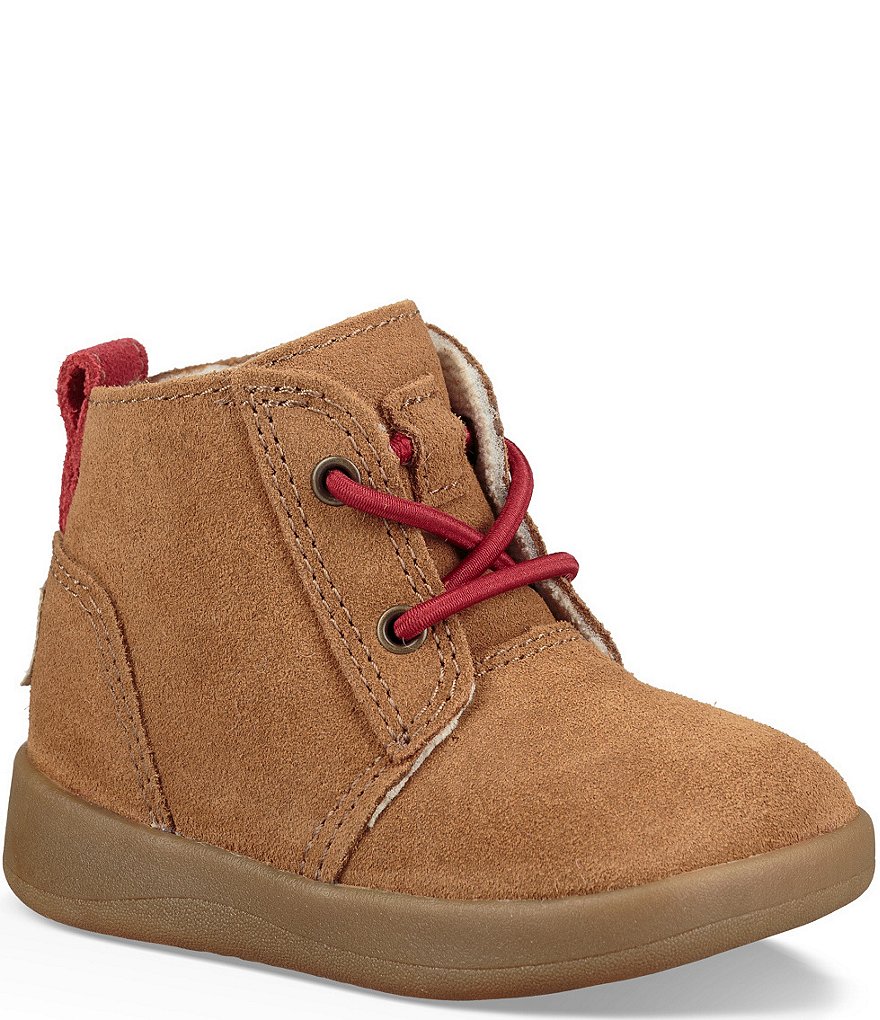 UGG&reg; Boys' Kristjan Suede Crib Shoe Booties (Infant)