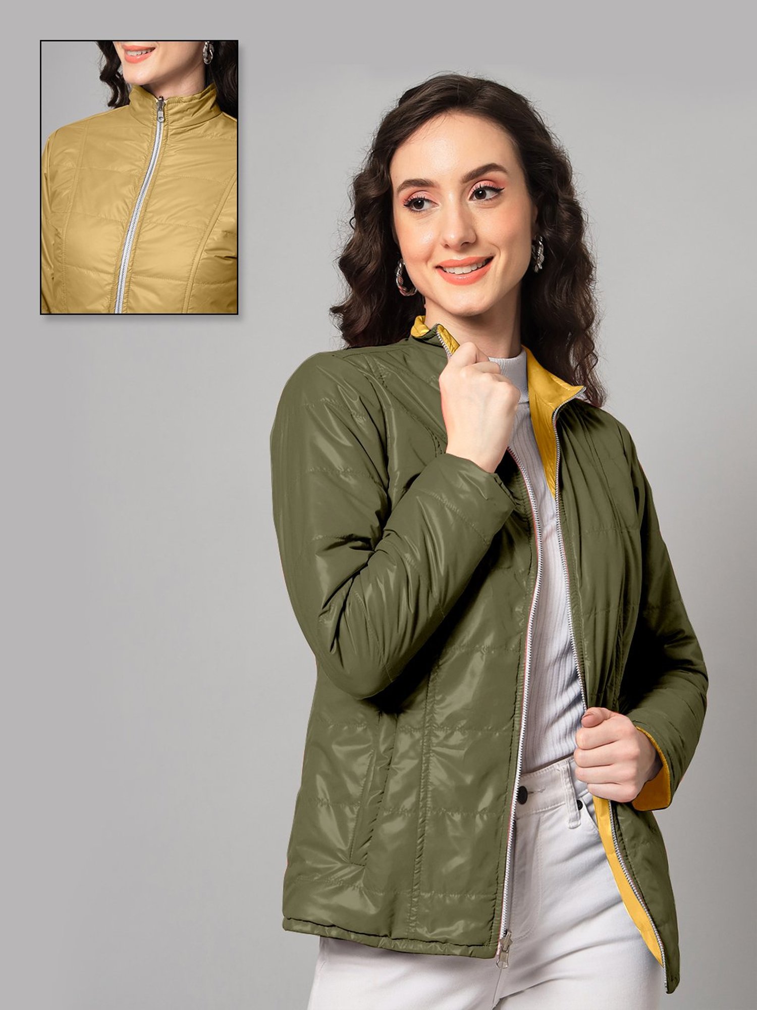 PURYS Green & Yellow Reversible Jacket