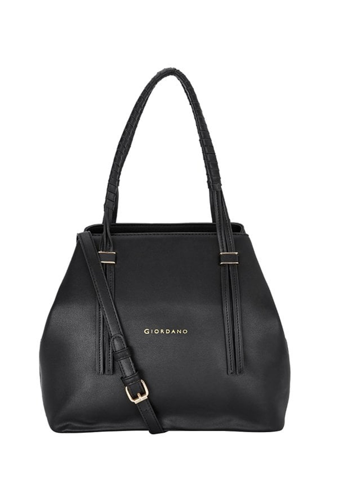 Giordano Black Solid Shoulder Handbag