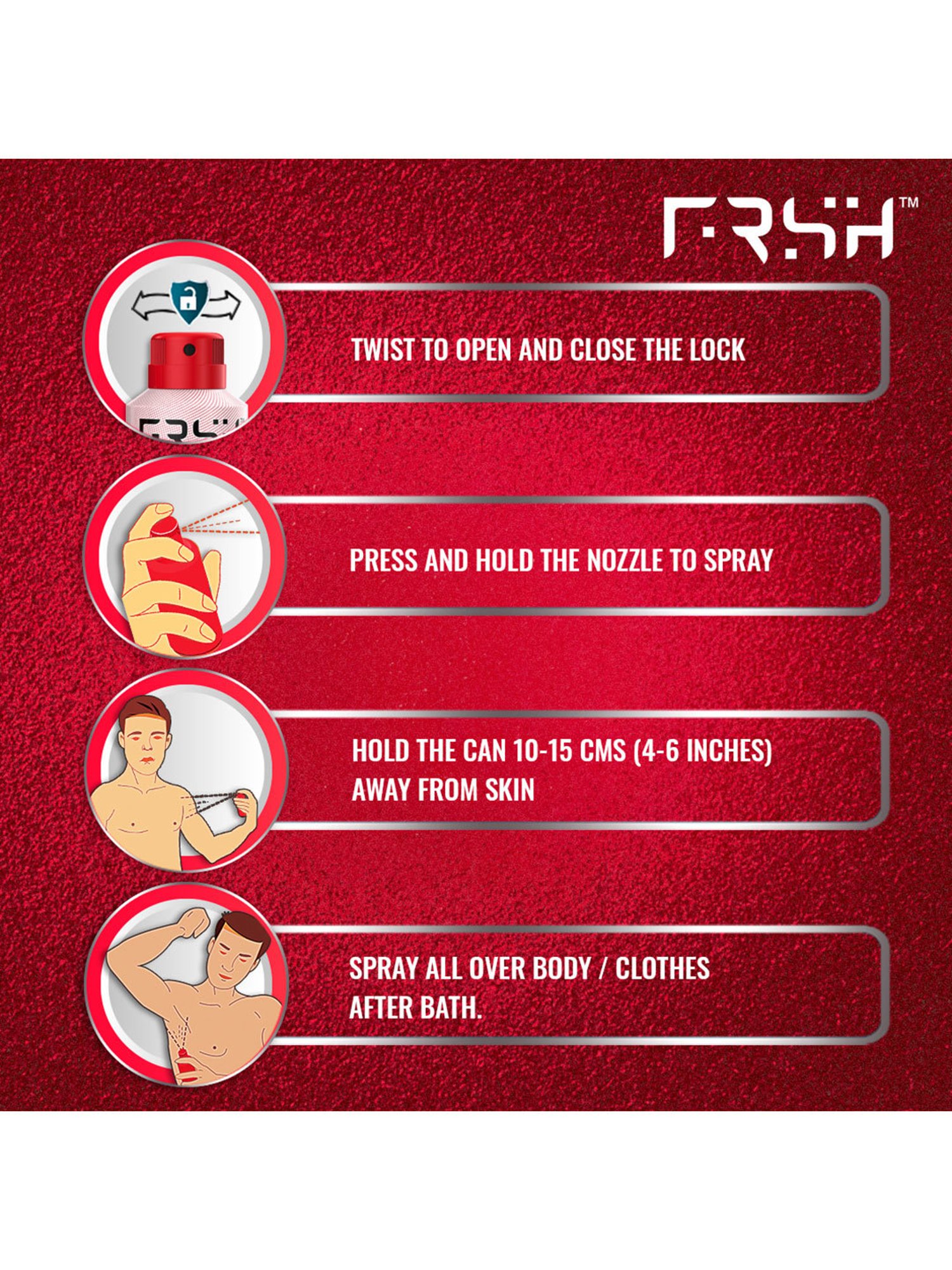 FRSH Dedorant Body Spray Hero & Macho - Pack of 2