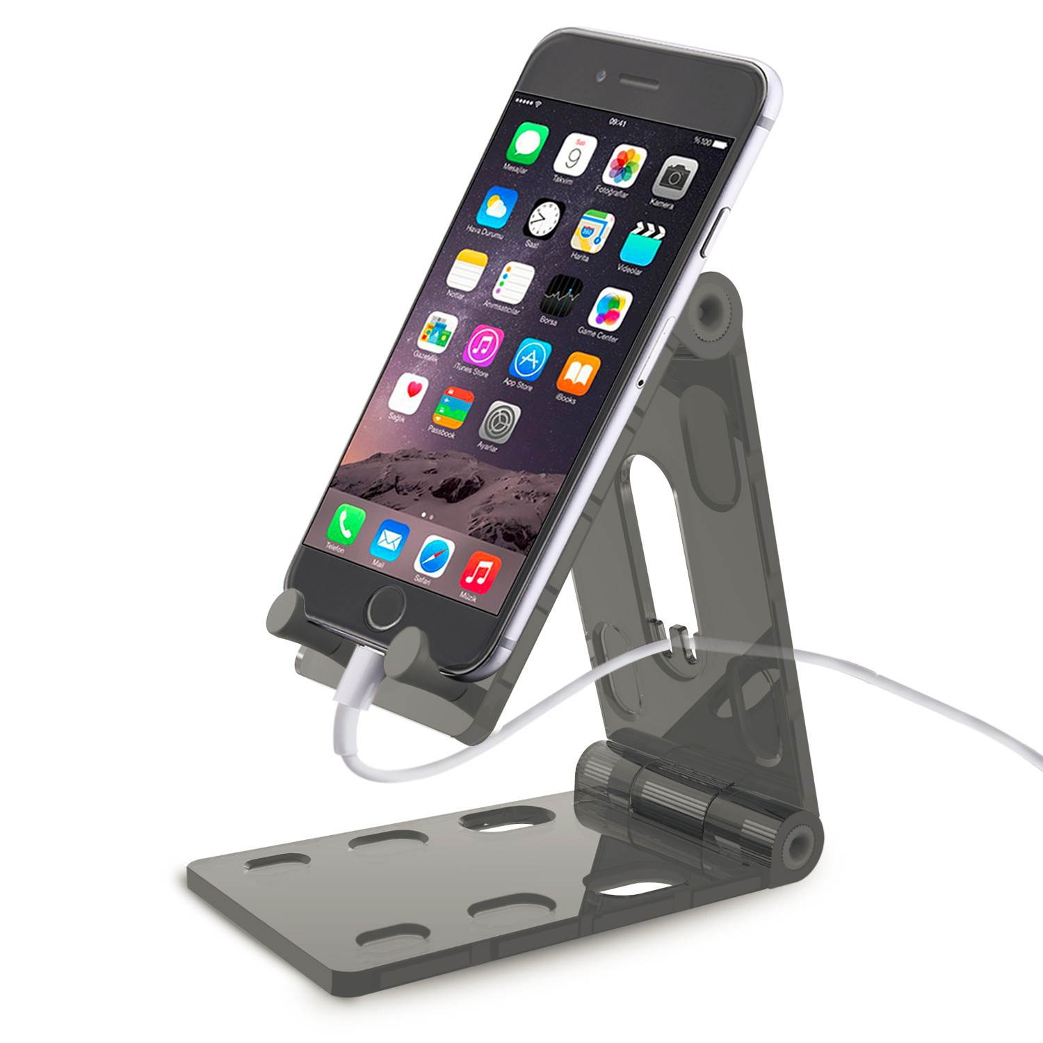 Adjustable Multi-Angle Desk Desktop Holder Stand Adjustable Pad Phone Holder Stand For Cell Phone(Black)
