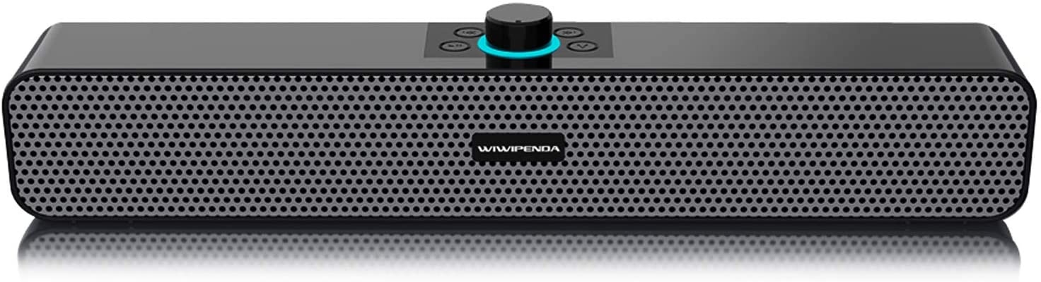 Docooler Desktop Speaker Portable Sound Bar Wireless BT5.0 Speakers Home Theater Soundbar AUX in USB TF Card Music Playback for TV Latop PC Smartphone