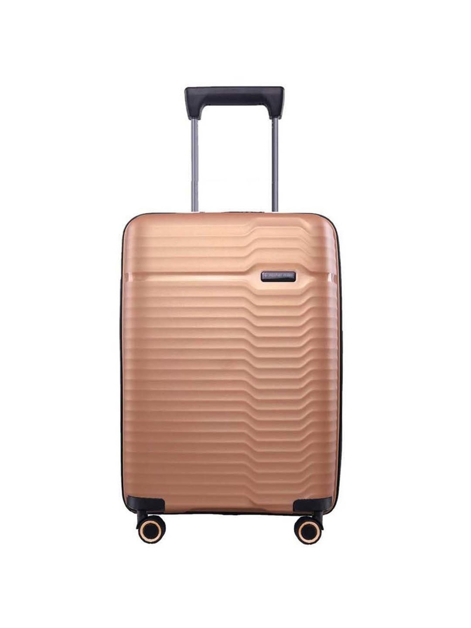 Nasher Miles Sahara Hard-Sided Polypropylene Cabin Luggage Golden 20 inch |55cm Trolley Bag