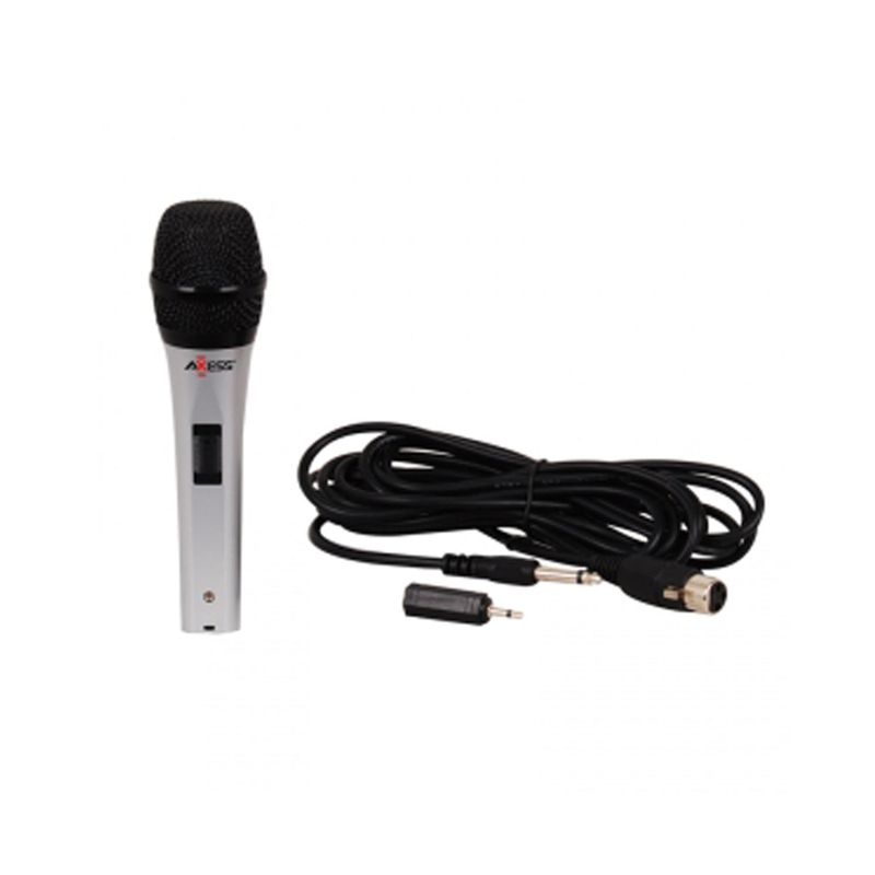 Axess Professional Wired Microphone in Silver