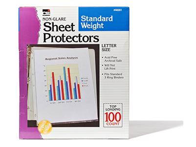 Charles Leonard CHL48281 Sheet Protectors Non Glare 10-Box