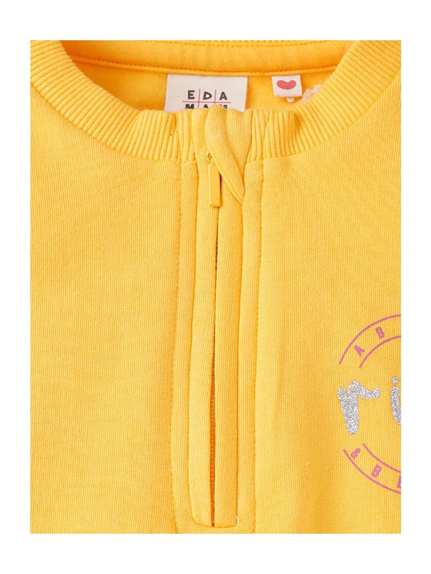 Ed-a-Mamma Kids Yellow Solid  Sweatshirt
