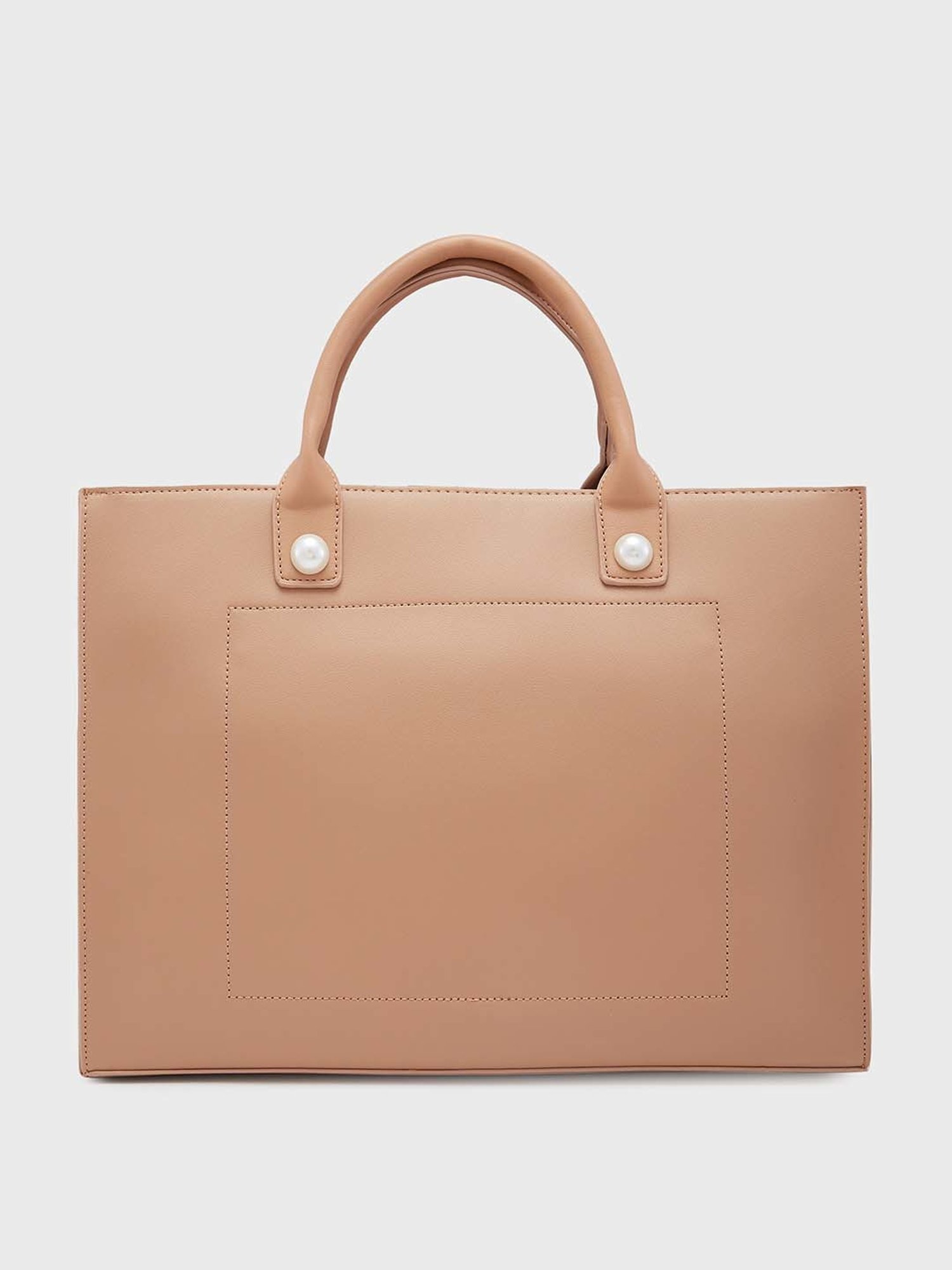 Caprese Pink Cloud Tote Large Brown Women Handbag | Office Handbag | The Kiara Collection